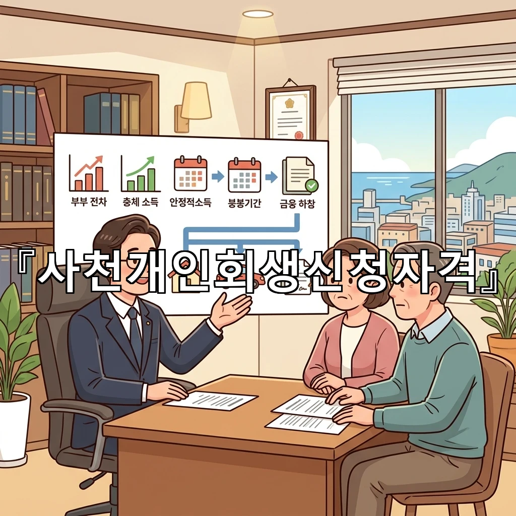 사천개인회생신청자격 지금 알아두면 흐름이 훨씬 편해집니다