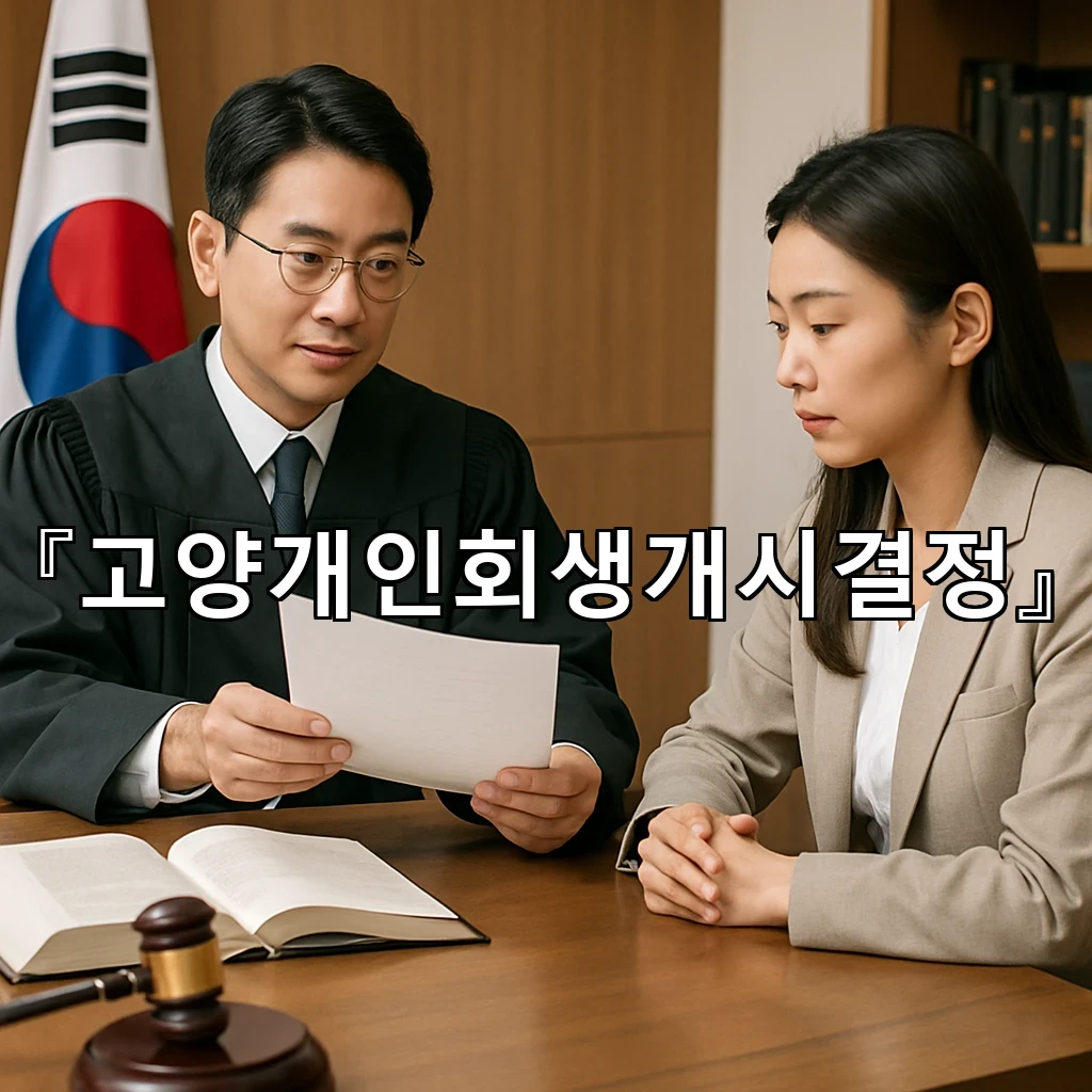 고양개인회생개시결정 후 흐름을 읽는 실전 점검 방법 안내