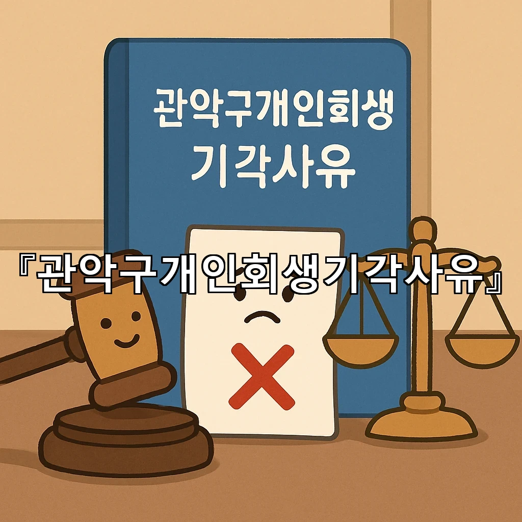 관악구개인회생기각사유 서류 누락이 부른 첫번째 점검 기준