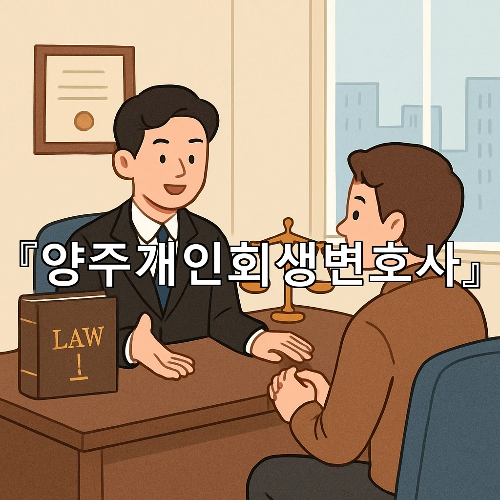 양주개인회생변호사 생활을 지키며 회복 계획을 세우는 실무 해설