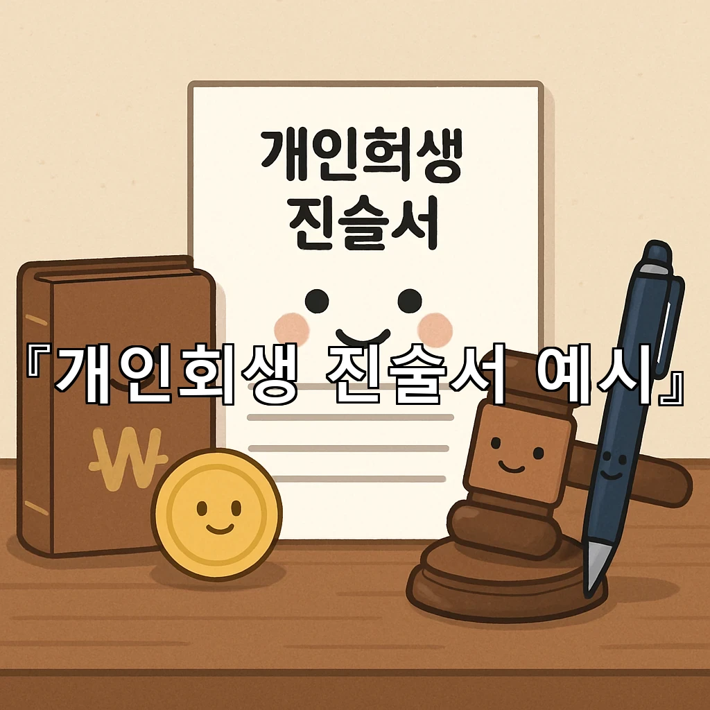개인회생진술서예시 생활 흐름을 다시 세우는 기록의 시작점 정리