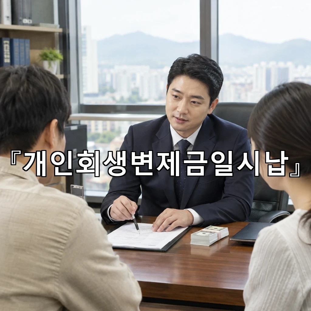 개인회생변제금일시납 선택 전 살펴볼 계산 방식과 진행 차이