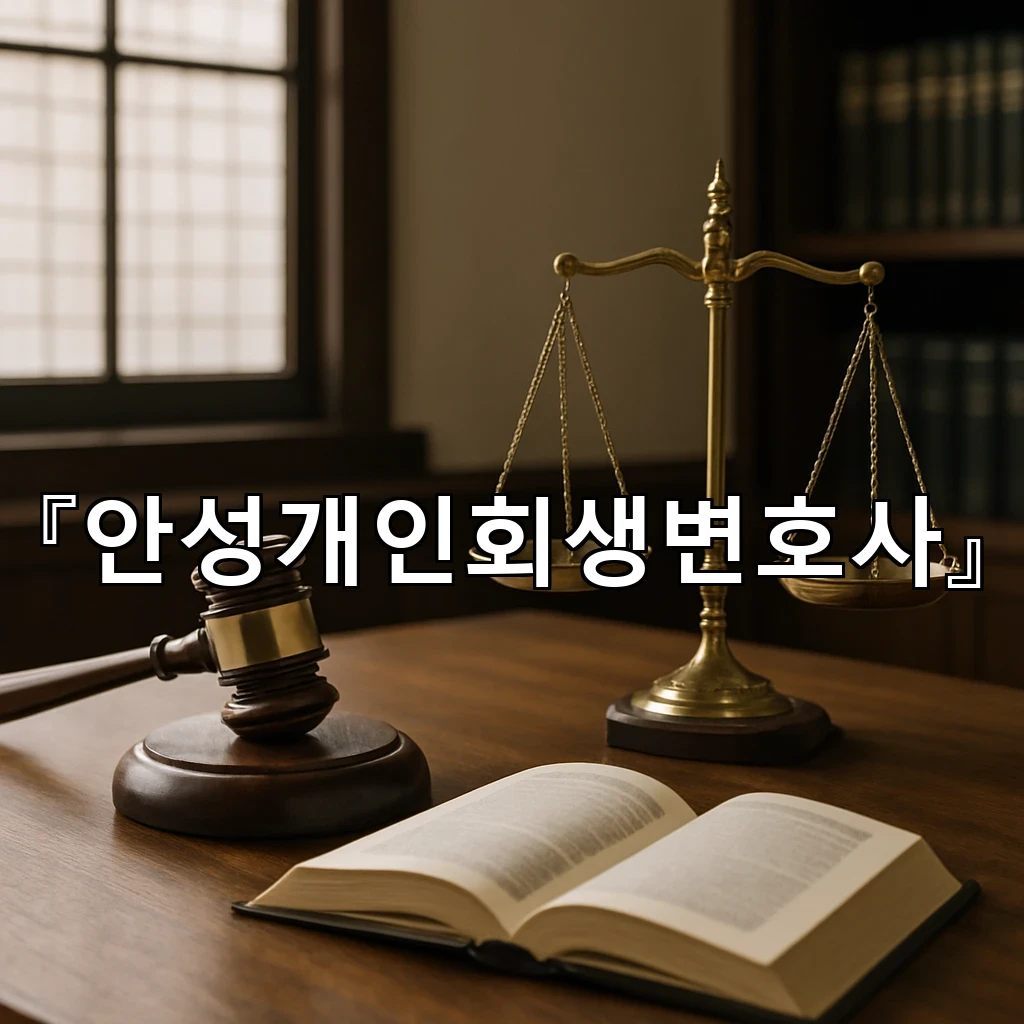 안성개인회생변호사 채무 정리와 생활 회복을 함께 보는 기준