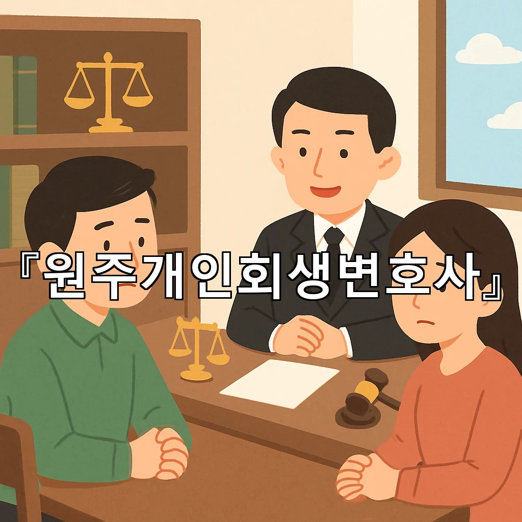 원주개인회생변호사 복잡한 채무를 다시 정리하는 첫걸음 안내문